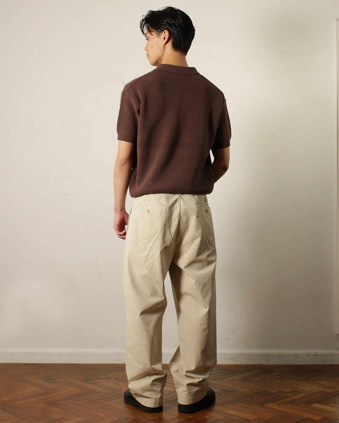 Knit Polo Shirt - Brown