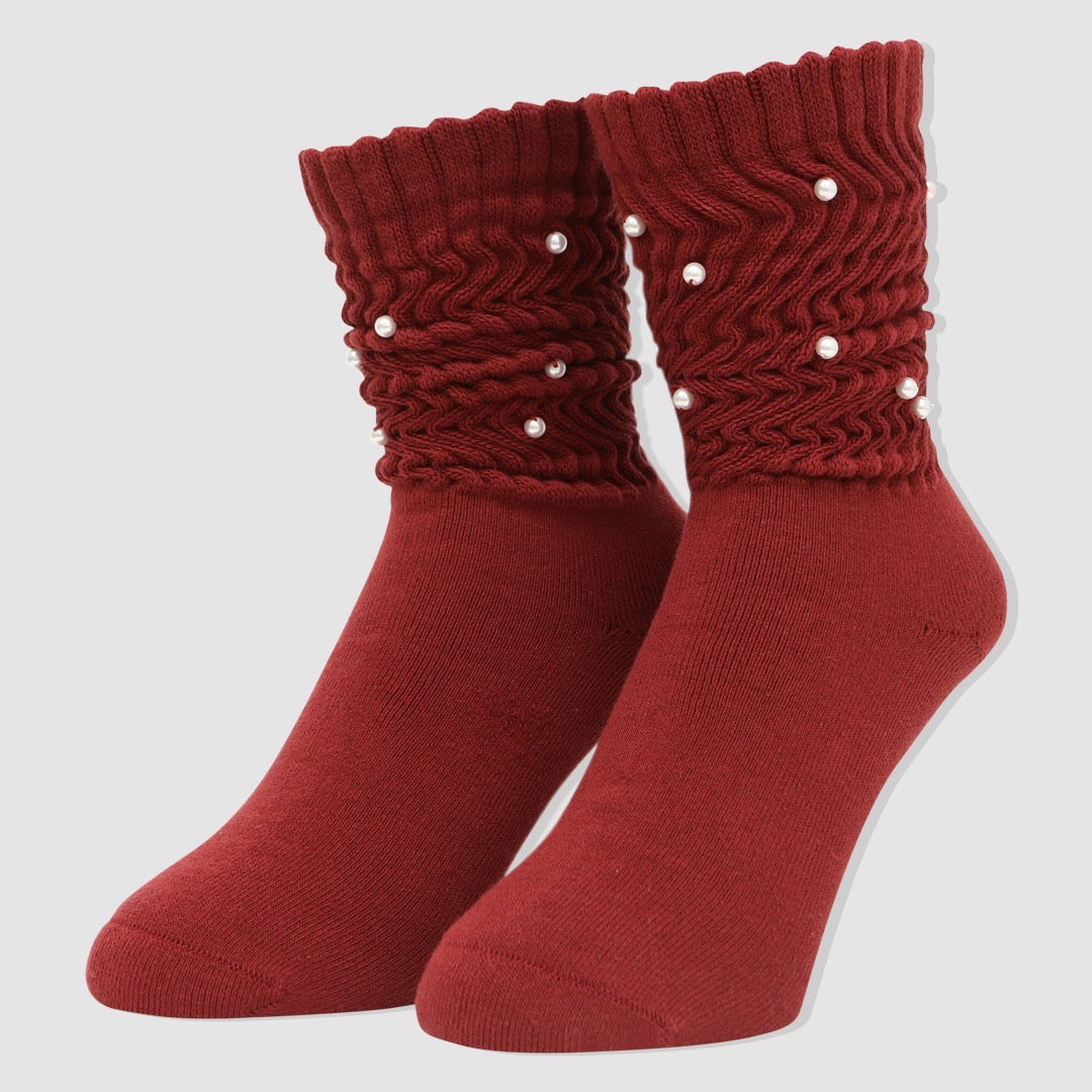 WHIMSY × Gemmy Jewelry / LOOSE GUAGE RIB SOCKS - BUR