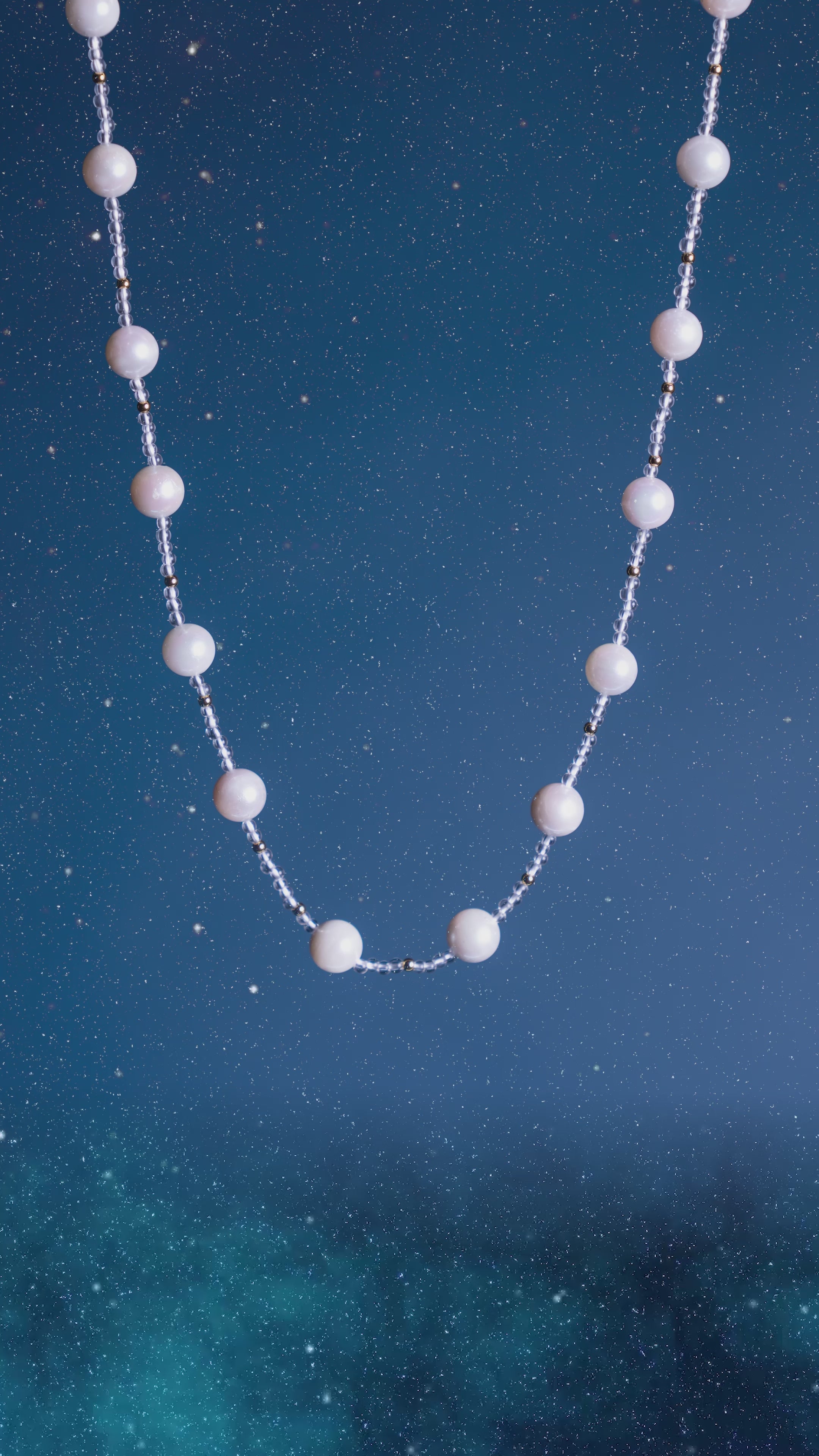 【受注生産】Snowflakes Pearl Necklace