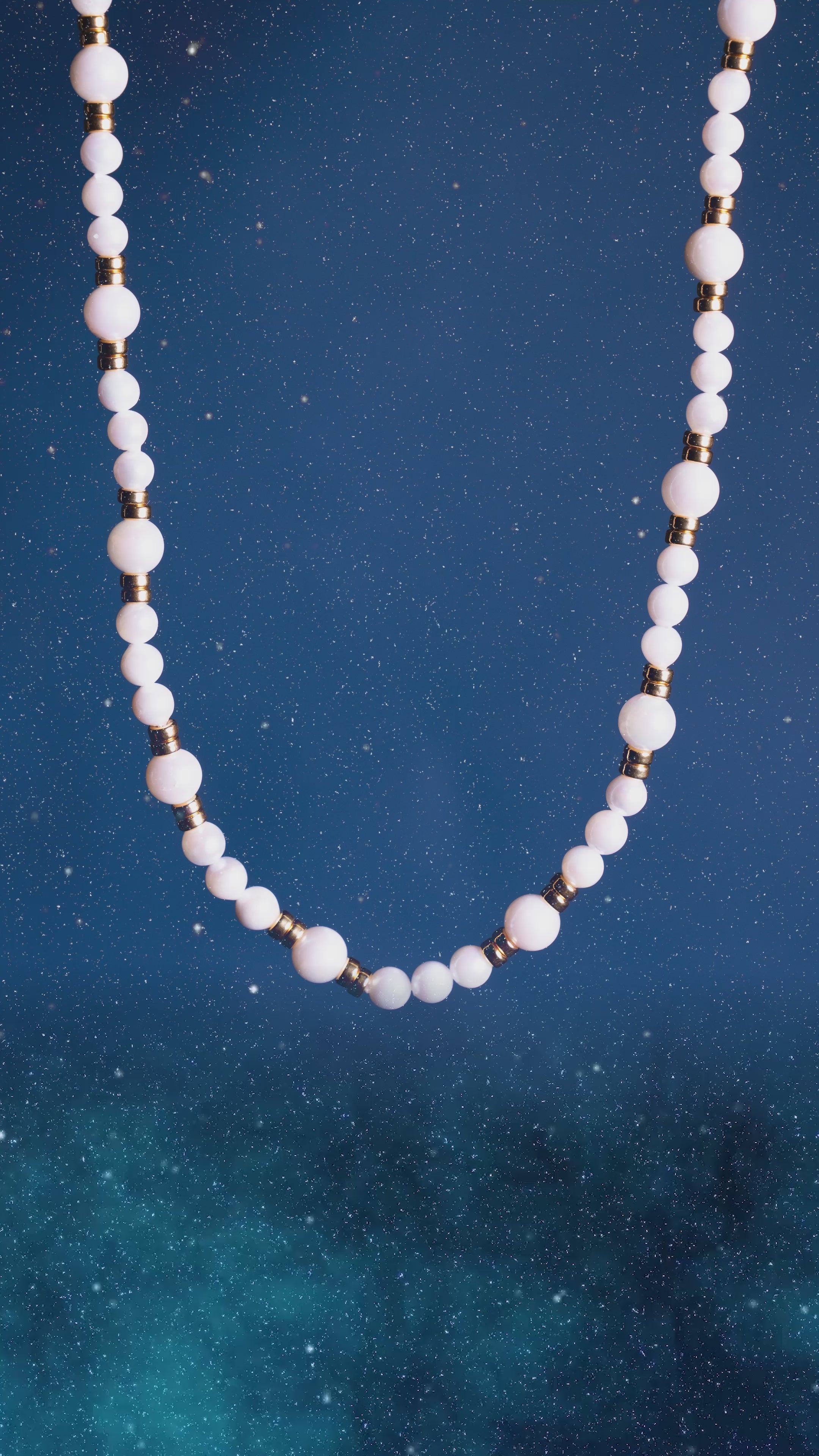 【受注生産】Large Snowflakes Pearl Necklace