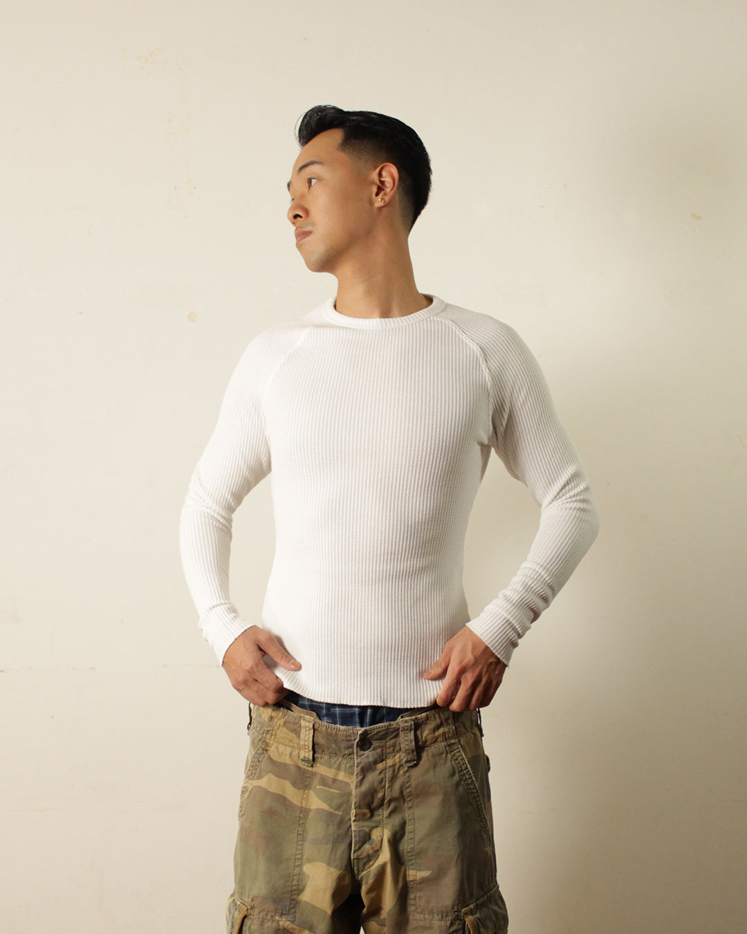 Long sleeve thermal shirt - White