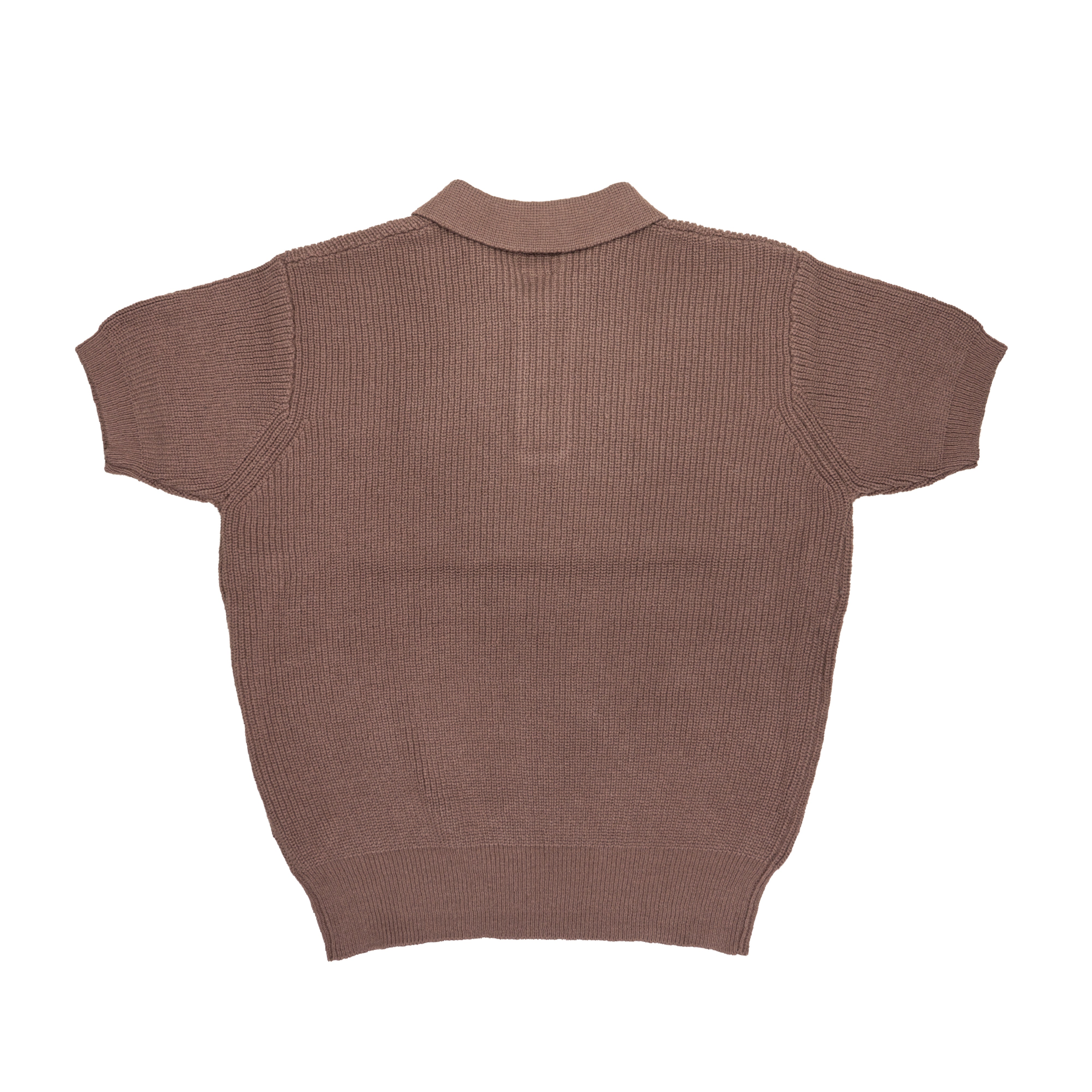 Knit Polo Shirt - Brown