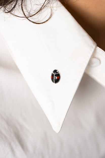 Nanahoshi Tentou Brooch - Black(Silver 925)